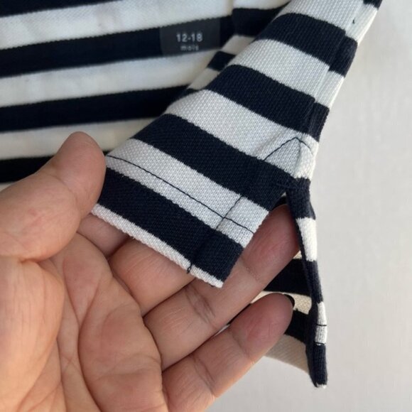 🩷Baby Gap, Short Sleeve Stripe Polo Shirt. Size: 12-18 months. NWT - Picture 11 of 11